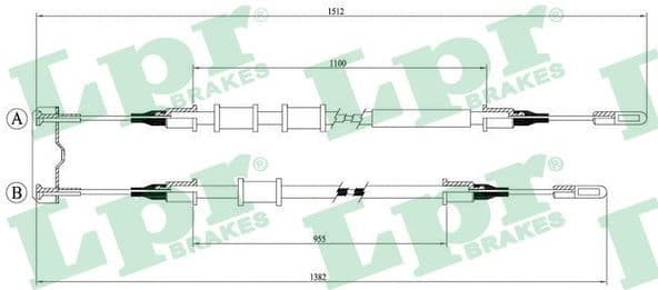 Cable Pull, parking brake C0585B