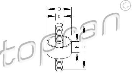 Fastening Element, engine cover 108 765