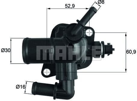Thermostat, coolant BEHR TI25188D
