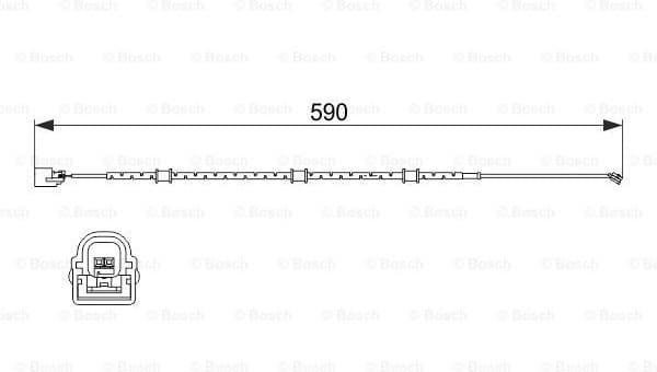 Warning Contact, brake pad wear 1 987 474 513