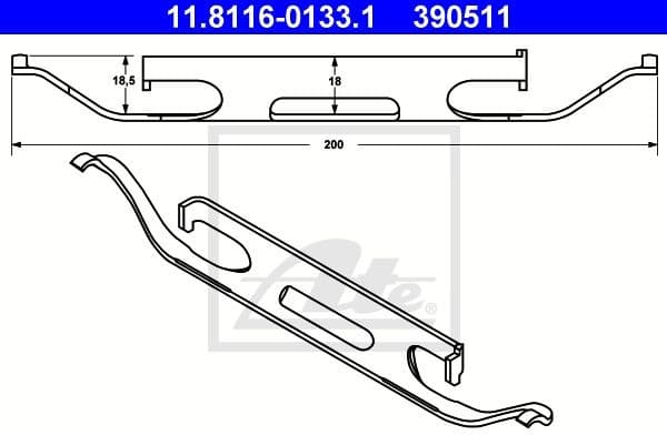 Spring, brake caliper 11.8116-0133.1