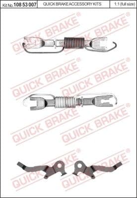 Adjuster Set, drum brake 108 53 007