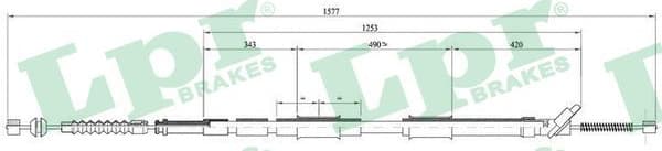 Cable Pull, parking brake C0875B