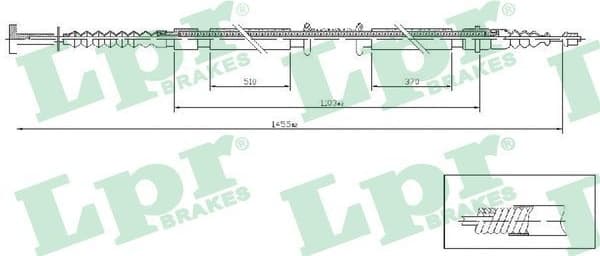 Cable Pull, parking brake C1238B