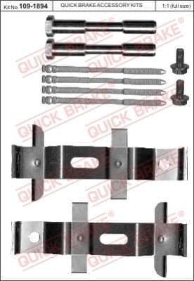 Accessory Kit, disc brake pad 109-1894