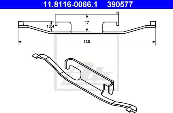 Spring, brake caliper 11.8116-0066.1