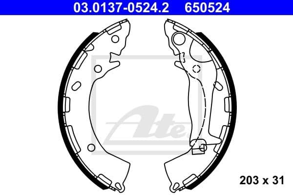Brake Shoe Set 03.0137-0524.2