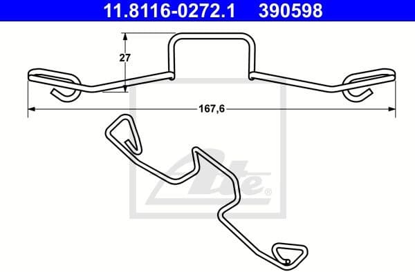 Spring, brake caliper 11.8116-0272.1