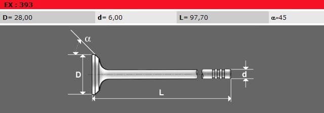 Valve exhaust G0393KCR