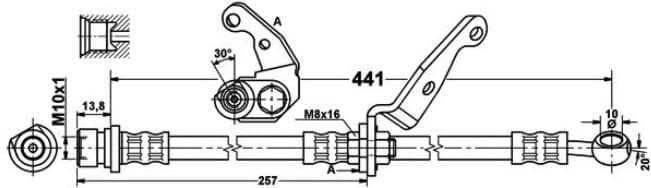 Brake hose front HO21.512