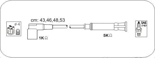 Ignition cable set HR12