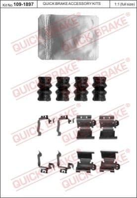 Accessory Kit, disc brake pad 109-1897