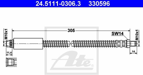 Brake Hose 24.5111-0306.3