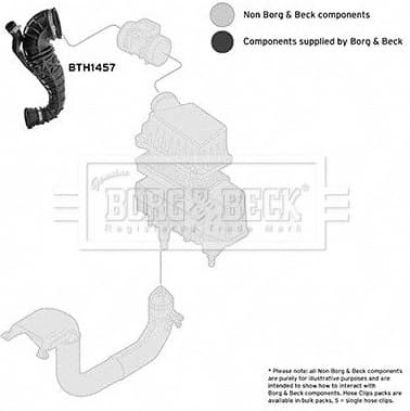 Intake Hose, air filter BTH1457