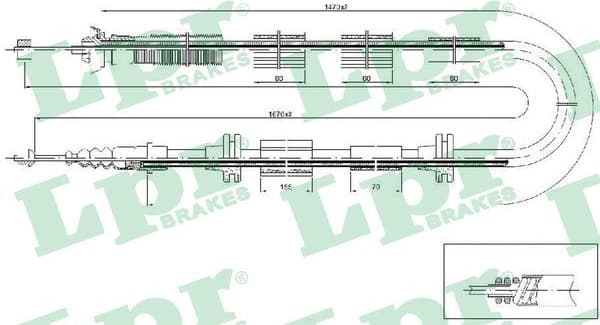 Cable Pull, parking brake C0206B