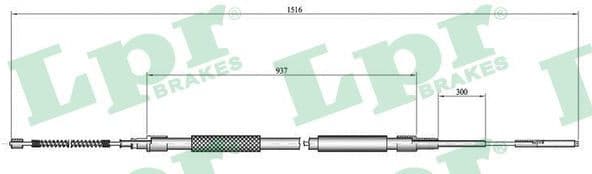 Cable Pull, parking brake C0801B