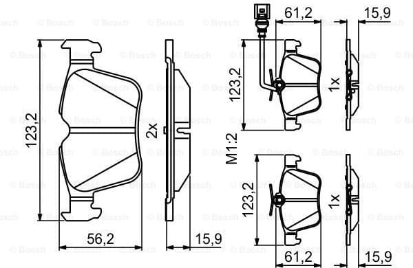 Brake Pad Set, disc brake 0986494835 - image 7