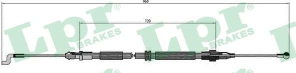 Cable Pull, parking brake C0973B