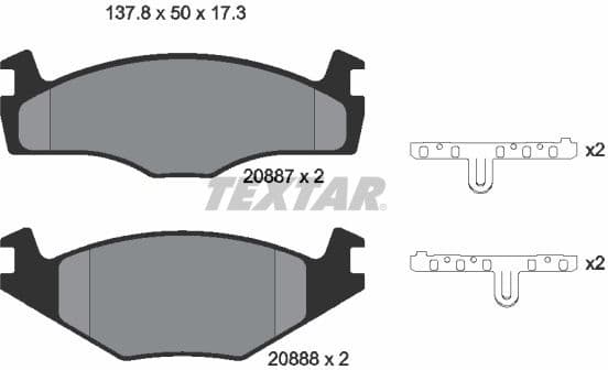 Brake Pad Set, disc brake 2088708