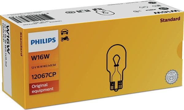 Lemputė W16W 12v PHILIPS - 12067CP (PHILIPS) - Autoera