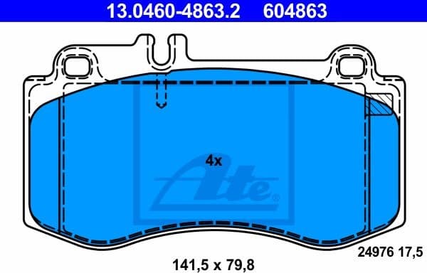 Brake Pad Set, disc brake 13.0460-4863.2