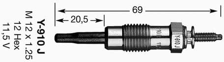 Glow Plug D-Power 3617