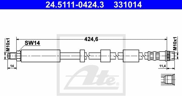 Brake Hose 24.5111-0424.3