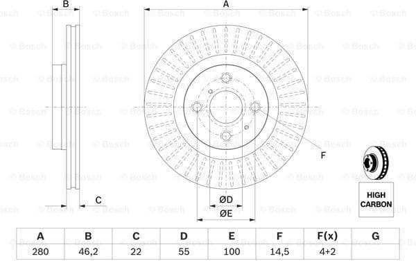 Brake Disc 0986479E37