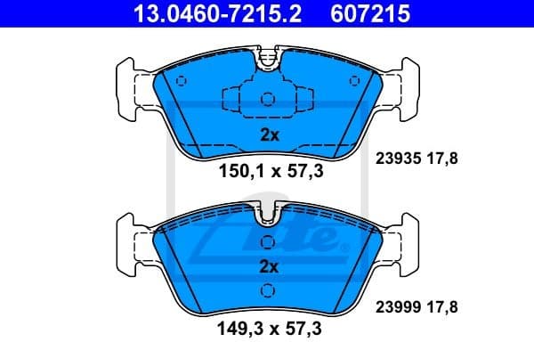 Brake Pad Set, disc brake 13.0460-7215.2