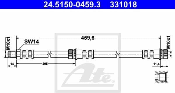 Brake Hose 24.5150-0459.3