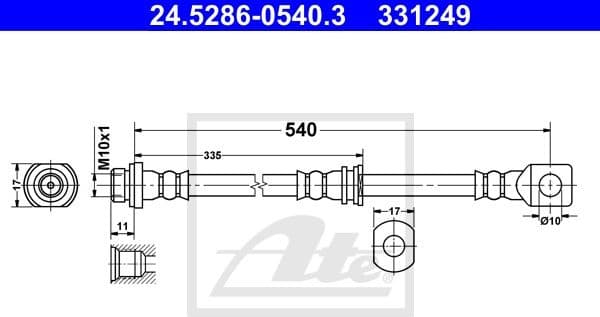 Brake Hose 24.5286-0540.3