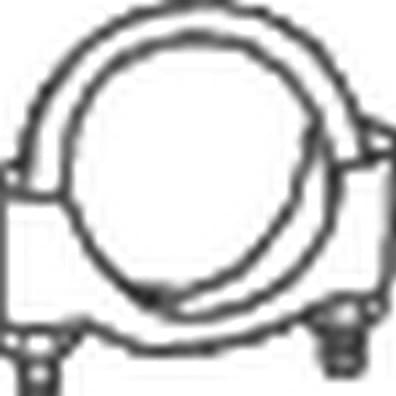 Clamping Piece, exhaust system Bosal M8 clamp 250-260