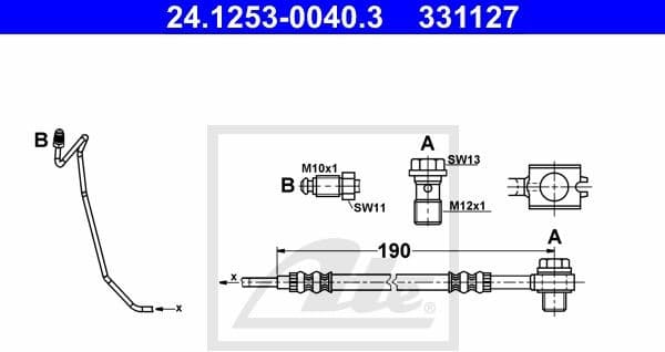 Brake Hose 24.1253-0040.3