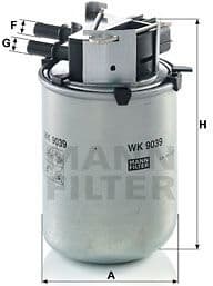 Filter diesel fuel WK9039