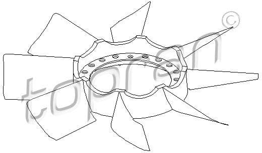 Fan Wheel, engine cooling 111 409