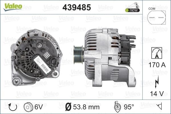 Alternator VALEO ORIGINS NEW OE TECHNOLOGY 439485