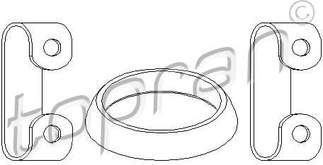 Mounting Kit, exhaust pipe 102 539