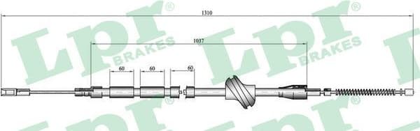 Cable Pull, parking brake C0043B