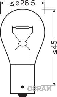 Osram Bulbs PY21W 12V BAU15S UNV1 2vnt - 7507-02B - image 2