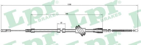 Cable Pull, parking brake C0045B