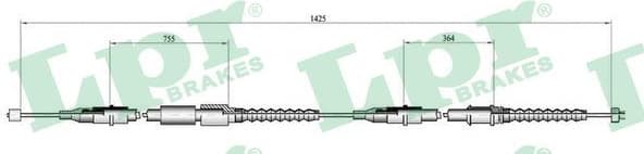 Cable Pull, parking brake C0552B