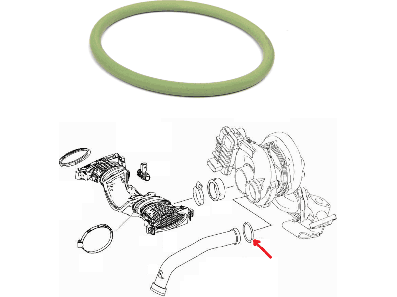 Seal ring, turbocharger, intercooler 076.326.005