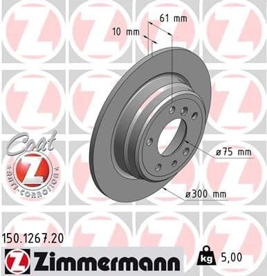 Brake Disc COAT Z 150.1267.20