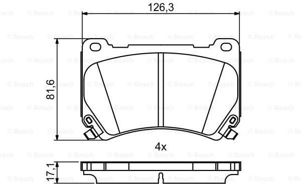 Brake Pad Set, disc brake 0986494781 - image 5