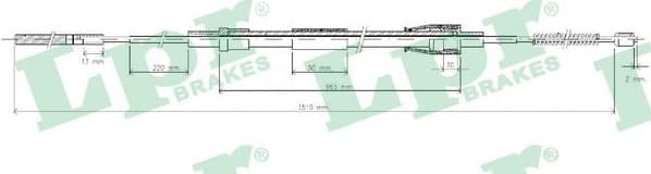 Cable Pull, parking brake C0962B