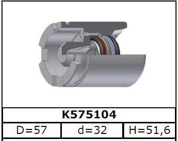 Brake caliper piston with adjustment unit K575104