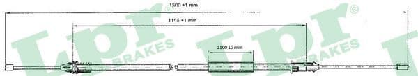 Cable Pull, parking brake C0402B
