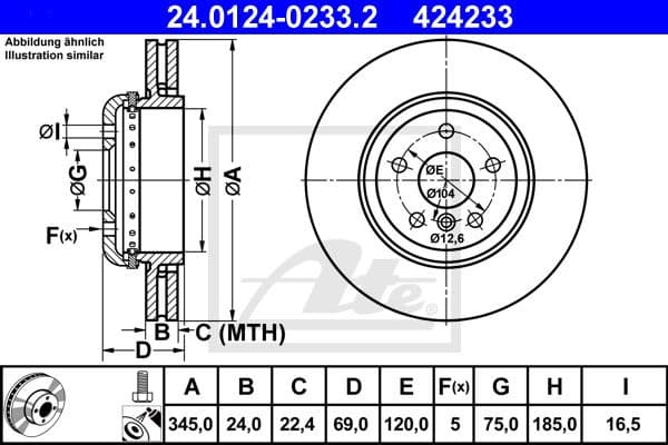 Brake Disc 24.0124-0233.2