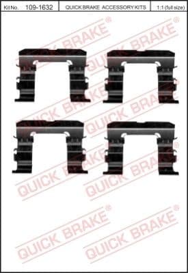 Accessory Kit, disc brake pad 109-1632