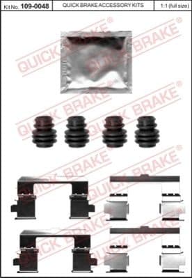 Accessory Kit, disc brake pad 109-0048